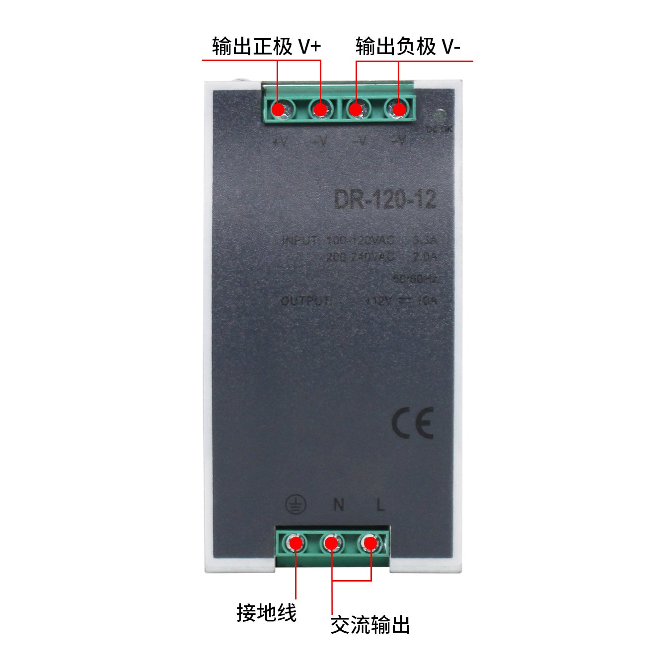 Din Rail DR-120W power supply Plastic appearance - Image 3