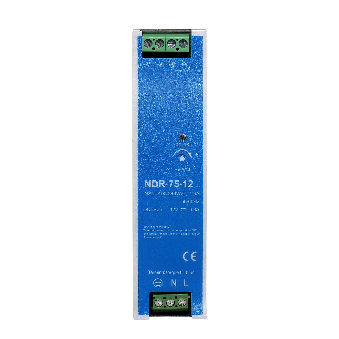 Metal Case Din Rail NDR-75W power supply - Image 3