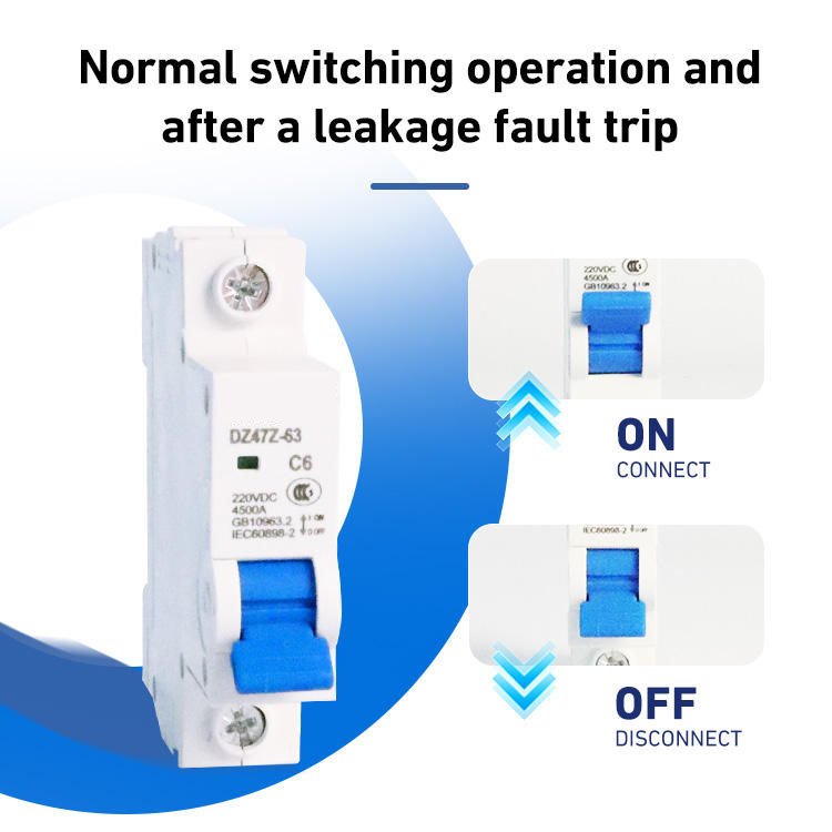 MCB Miniature Circuit Breaker RWM5-63 1P 2P 3P 4P 1A 2A 3A 4A 6A 10A 16A 20A 32A 40A 63A (AC 230 V / 400 V) - Image 5